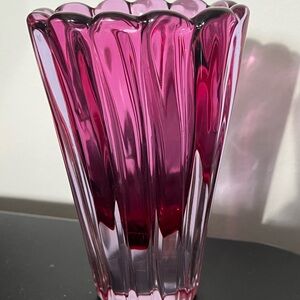 Elegant Pink Glass Vase